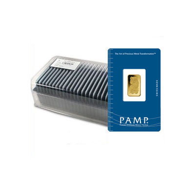 Box of 25 x PAMP 2.5 Gram Gold Bars