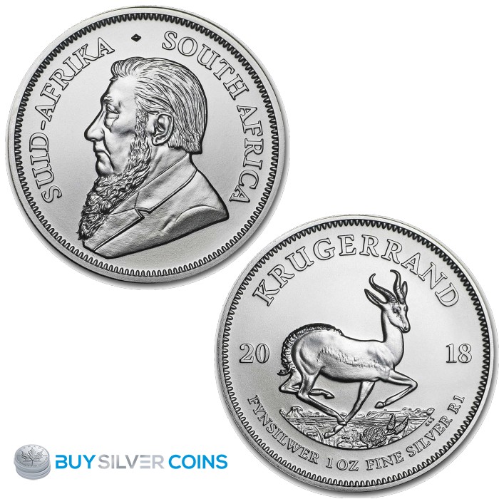 『海外で買』 アンティークコイン 2021 South Africa Silver Krugerrand 1 oz Rand - BU Ten